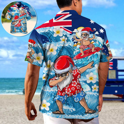 Christmas In July Dabbing Santa Funny Summer - Unisex Hawaiian Shirt For Men and Women