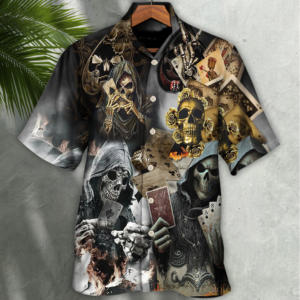 Skull Gambling The Death Game End - Hawaiian Shirt 