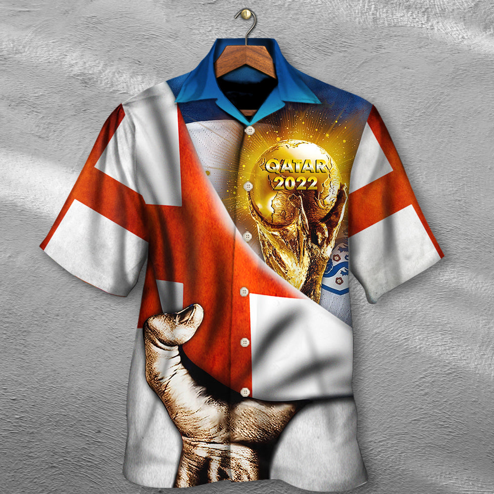 World Cup Qatar 2022 England Will Be The Champion Flag Vintage Style - Hawaiian Shirt 