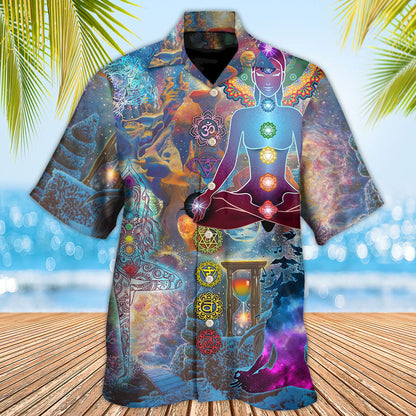 Yoga Galaxy Peace Your Soul - Hawaiian Shirt 