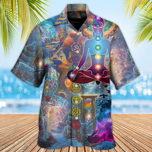 Yoga Galaxy Peace Your Soul - Hawaiian Shirt 