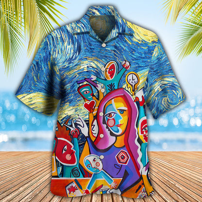Teacher Art Teacher in Starry Night - Hawaiian Shirt 