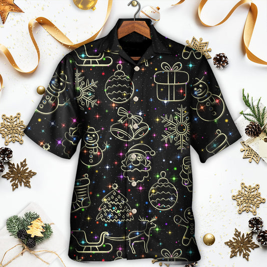 Christmas Neon Light Stary Amazing Night - Hawaiian Shirt 