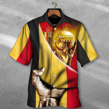 World Cup Qatar 2022 Belgium Will Be The Champion Flag Vintage - Hawaiian Shirt 