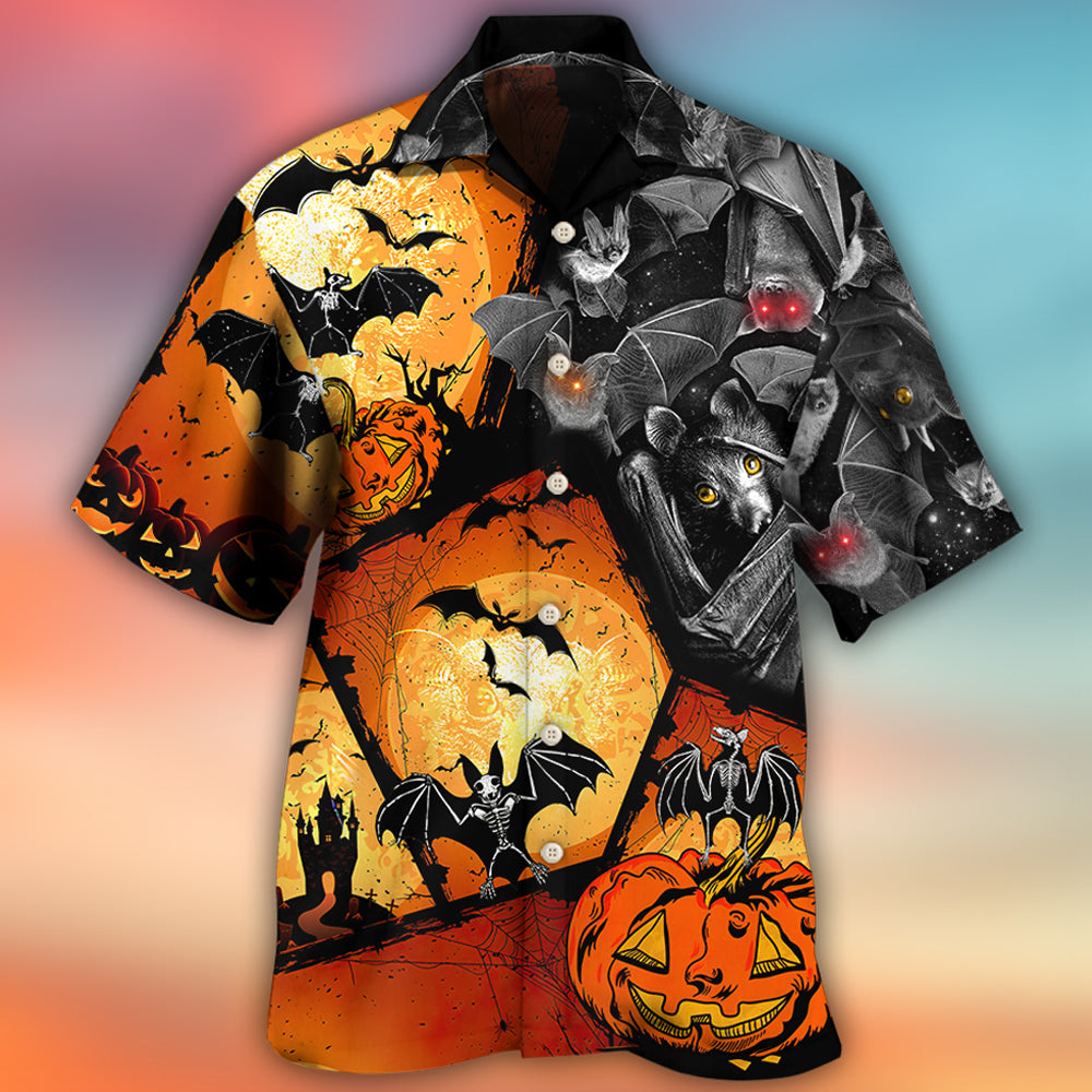 Halloween Bat Pumpkin Scary - Hawaiian Shirt 