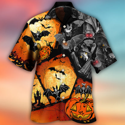 Halloween Bat Pumpkin Scary - Hawaiian Shirt 