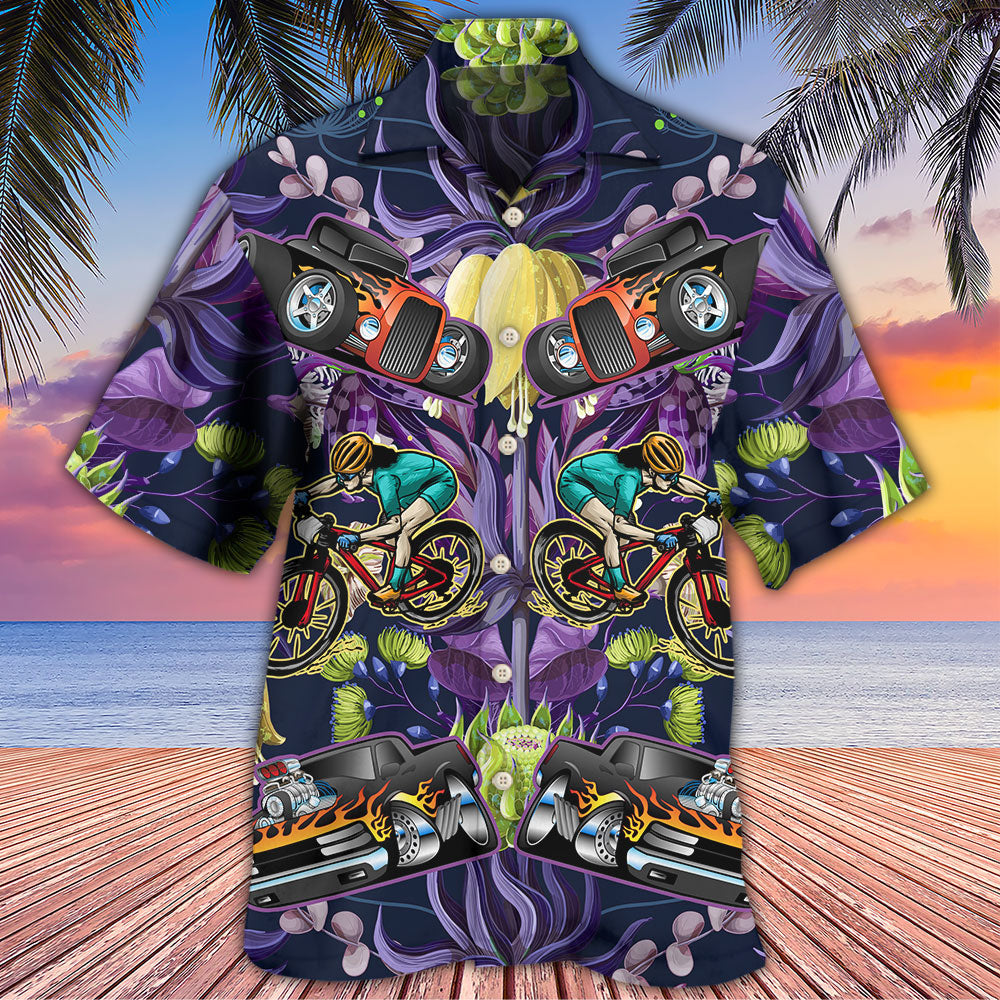 Hot Rod I Like Hot Rods And Mountain Biking - Hawaiian Shirt 