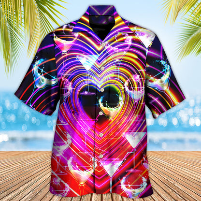 Cocktail Party Romantic Sweet Heart Neon Light - Hawaiian Shirt 