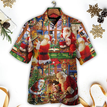 Santa Claus Christmas Merry Xmas - Hawaiian Shirt 