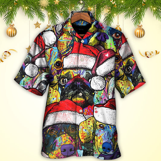 Christmas Dog Colorful Draw With Love - Hawaiian Shirt 