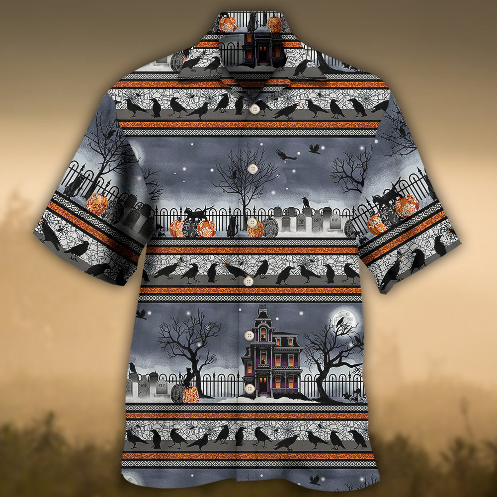 Halloween Spooky Night Border - Hawaiian Shirt 