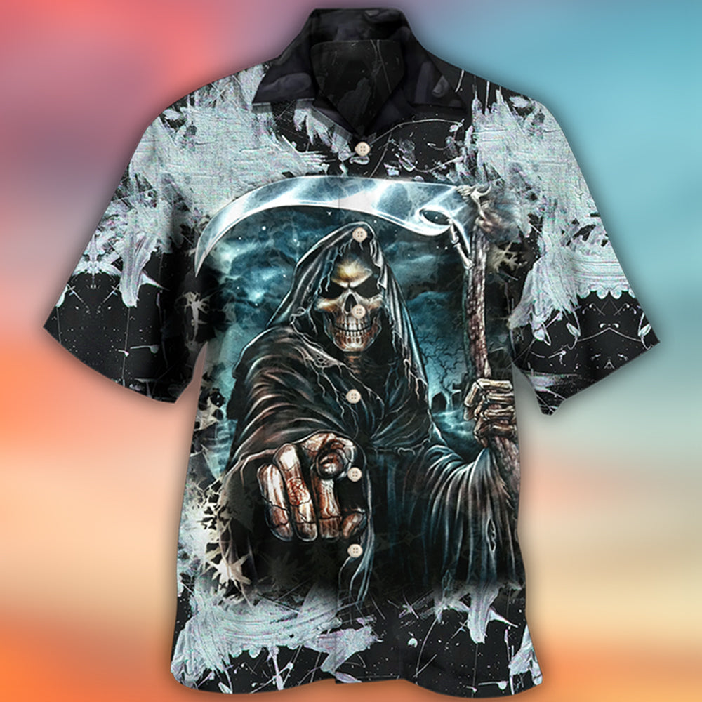Skull Dark Death Scythe - Hawaiian Shirt 