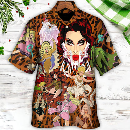 Drag Queen Born To Be Queen - Hawaiian Shirt 