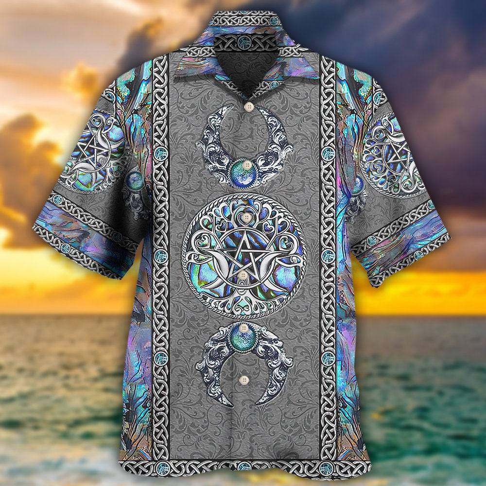 Wicca Mystery Spirit Triple Moon Witch - Hawaiian Shirt 