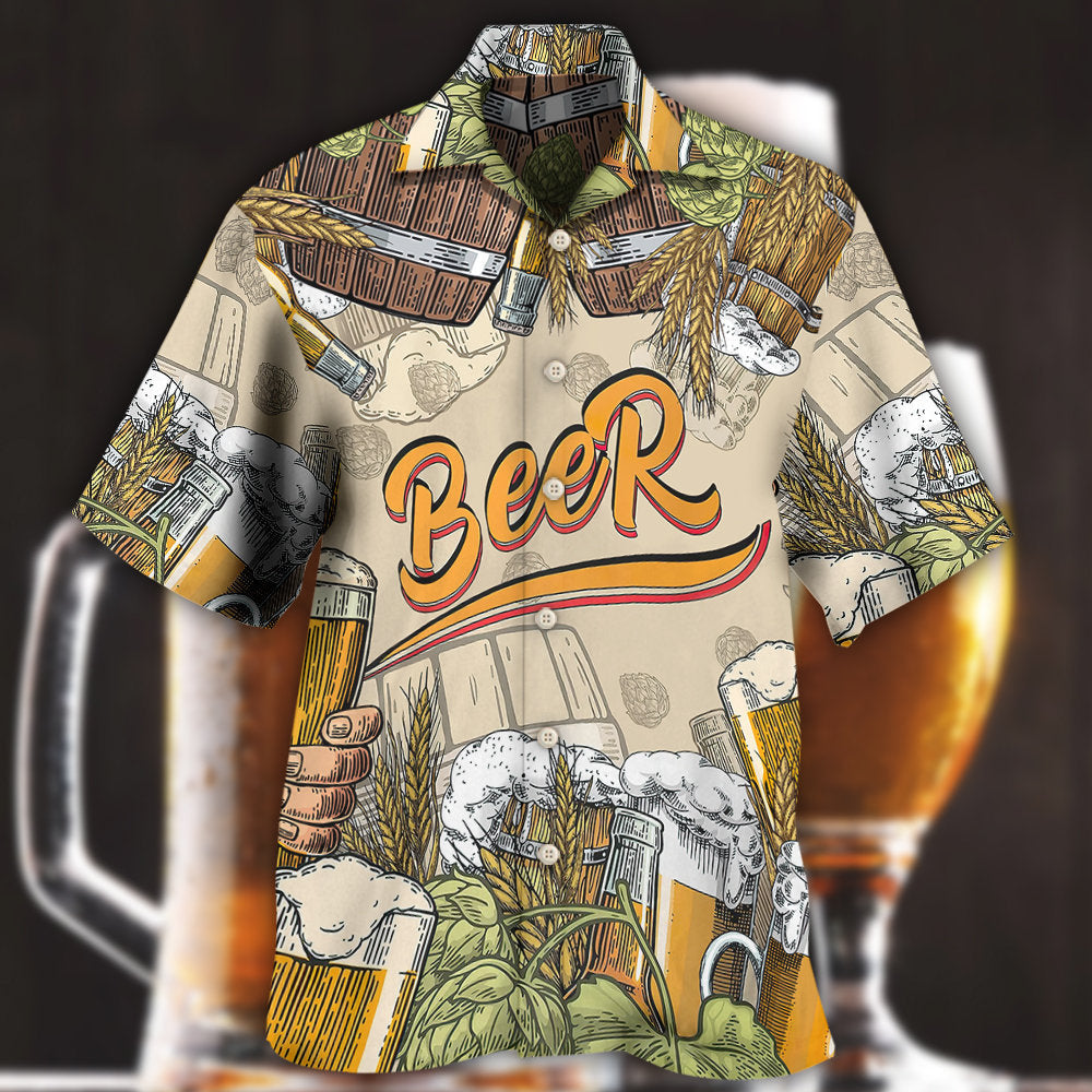 Beer Born To Drink - Hawaiian Shirt 