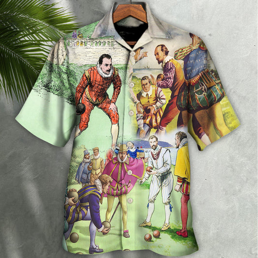 Lawn Bowling History Of Lawn Bowling Amazing - Hawaiian Shirt 