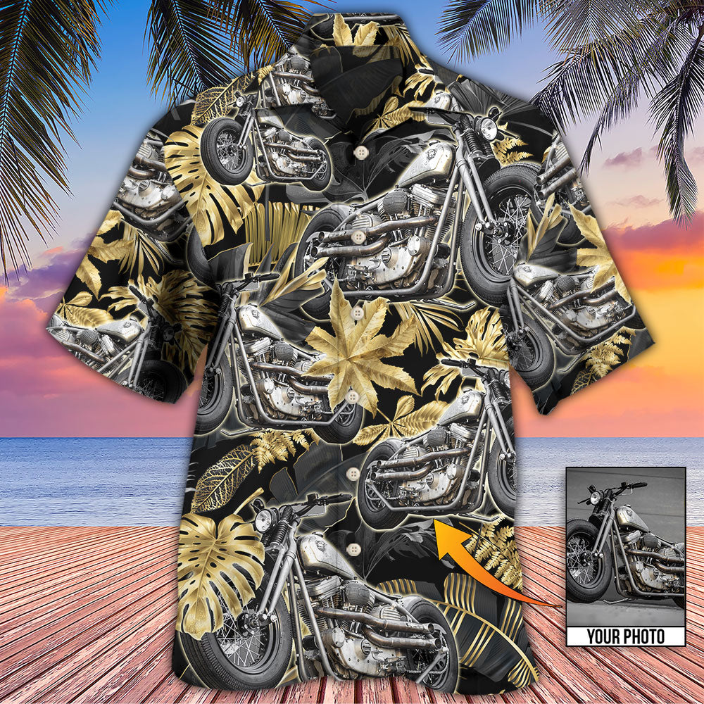Bobber Motorcycle Tropical Vibe Custom Photo - Hawaiian Shirt 