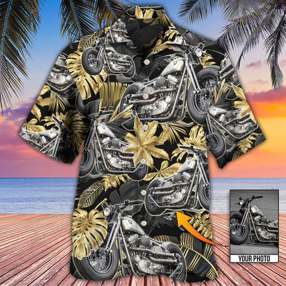 Bobber Motorcycle Tropical Vibe Custom Photo - Hawaiian Shirt 