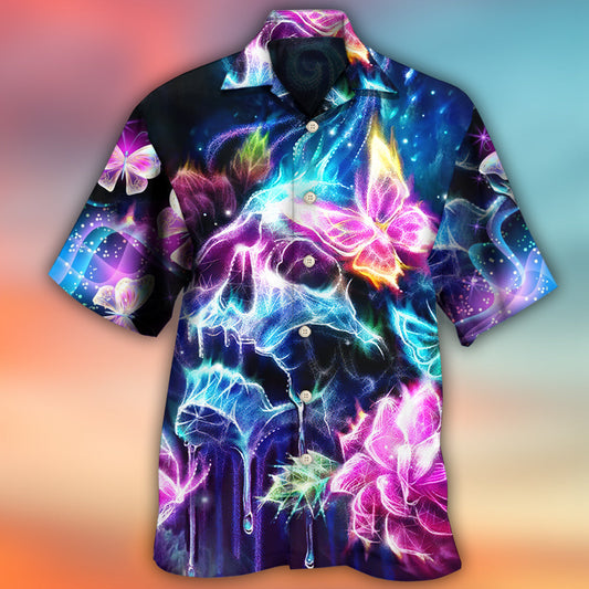 Skull Butterfly Flower Dream Lighting - Hawaiian Shirt 