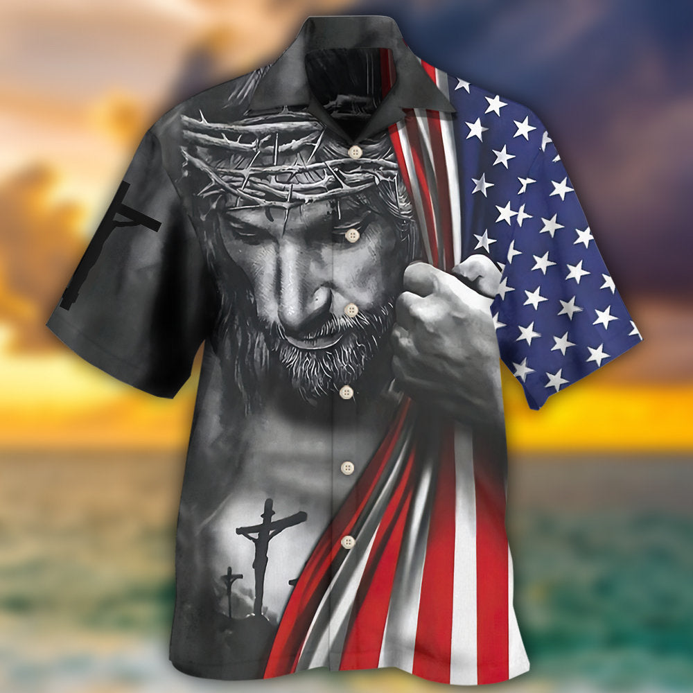 Jesus America One Nation Under God - Hawaiian Shirt 