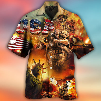 Veteran America Independence Day Veteran USA - Hawaiian Shirt 