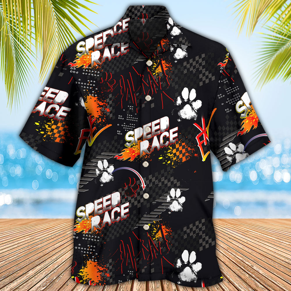 Car Racing I Like Racing And Dogs - Hawaiian Shirt 