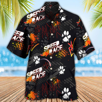 Car Racing I Like Racing And Dogs - Hawaiian Shirt 