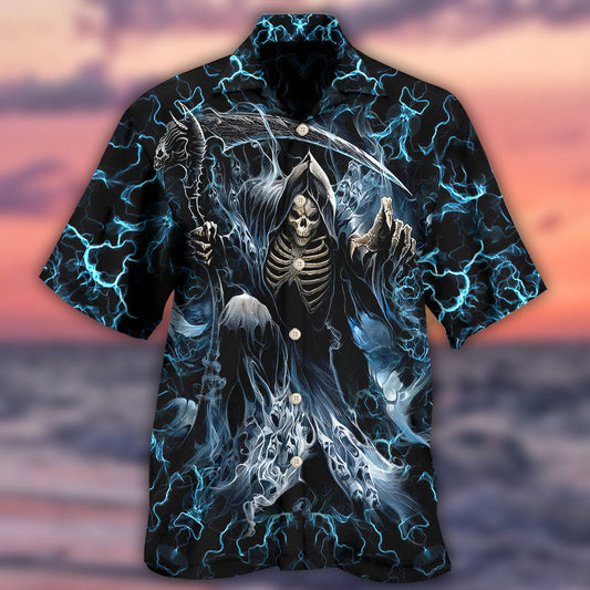 Skull Grumpy Old Man Stuck - Hawaiian Shirt 