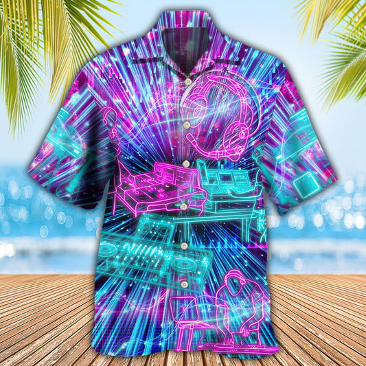 Audio Engineer Neon Style - Hawaiian Shirt 