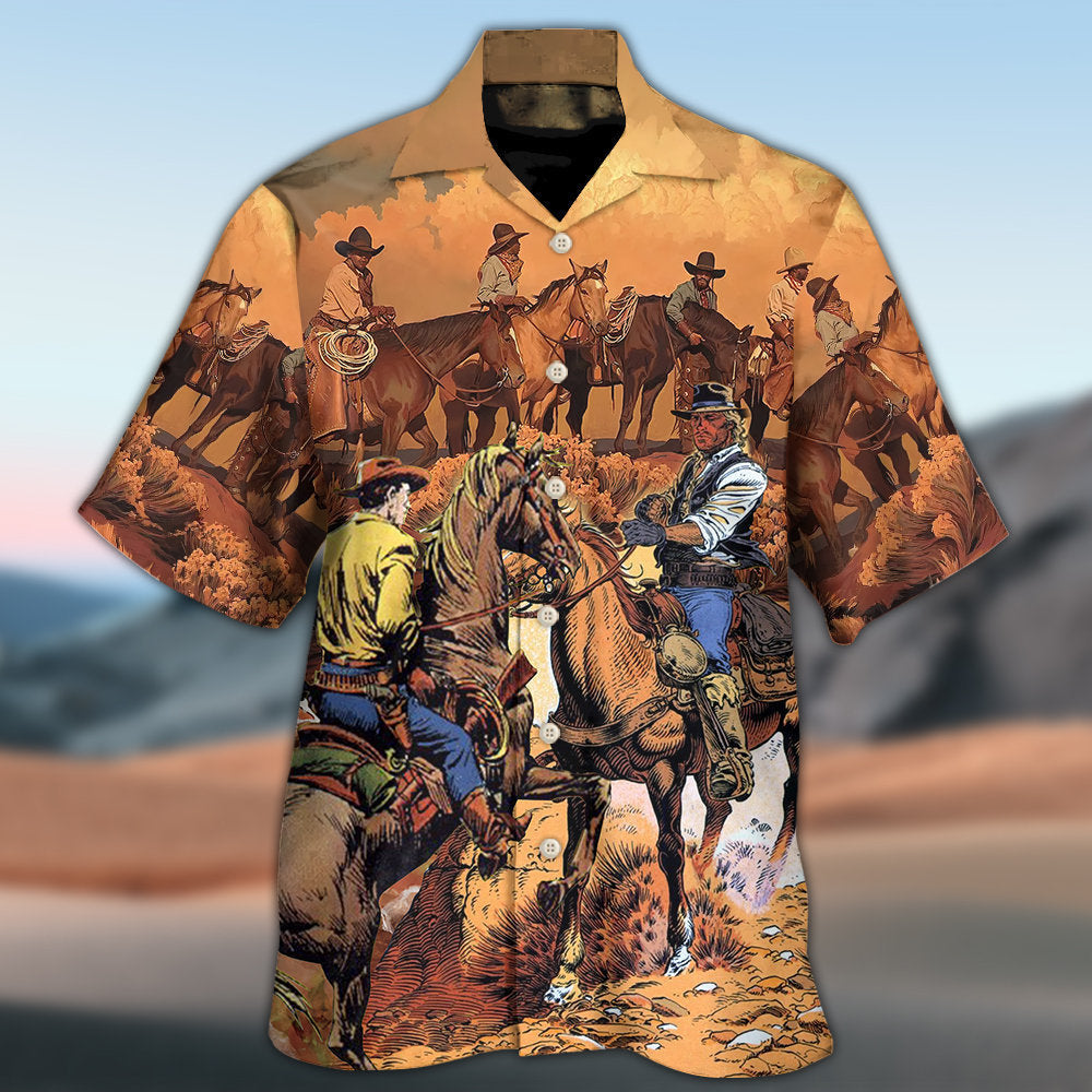 Cowboy Western Riding Horse - Hawaiian Shirt 