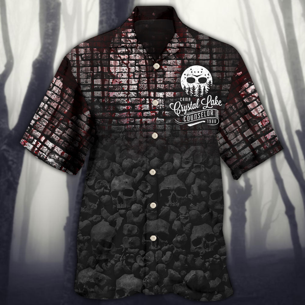 Halloween Camp Crystal Lake Counselor 1980 - Hawaiian Shirt 