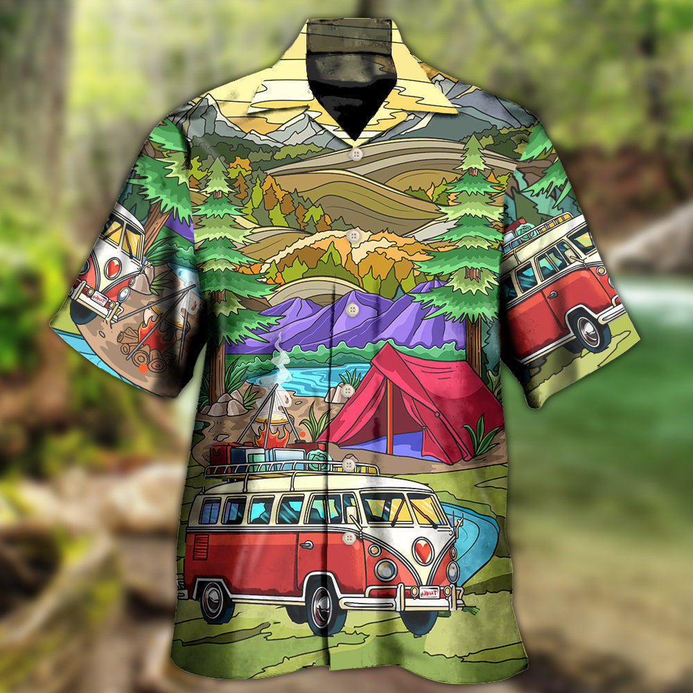 Camping Life In The Forest With Vans - Hawaiian Shirt 
