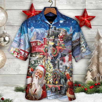 Christmas Santa's Express Train - Hawaiian Shirt 