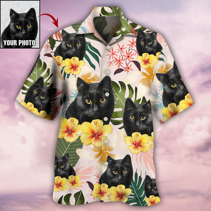Cat Tropical Various Style Custom Photo - Hawaiian Shirt 