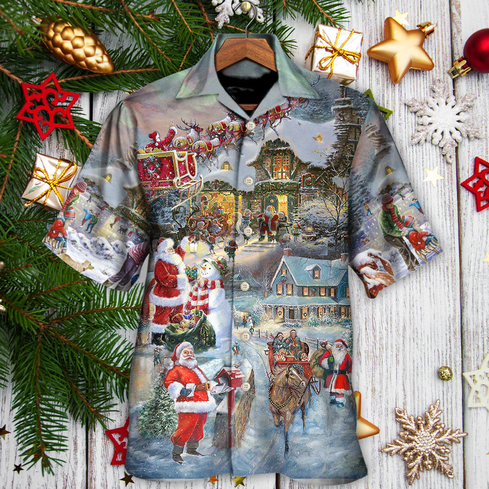 Christmas Wonderful Time Of The Year Santa Claus Coming - Hawaiian Shirt 