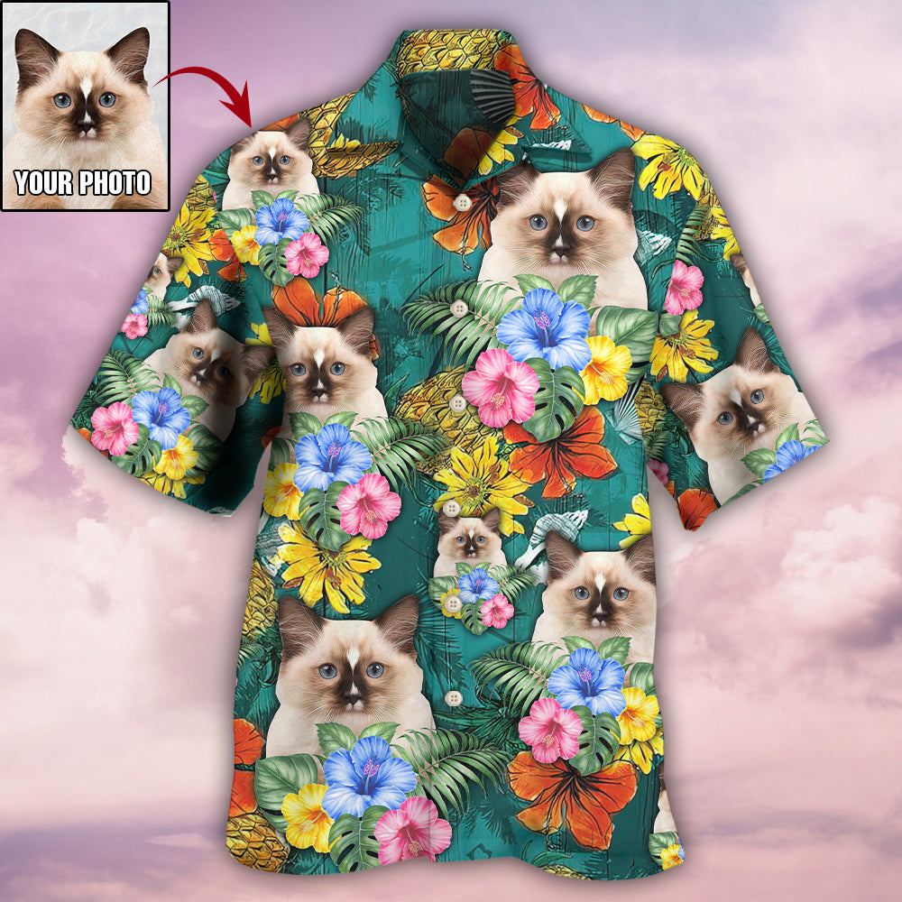 Cat Tropical Various Style Custom Photo - Hawaiian Shirt 