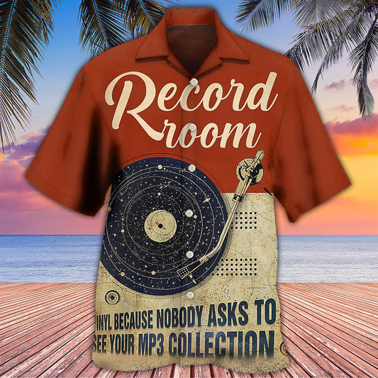 Music Retro Record Room Personalized - Hawaiian Shirt 