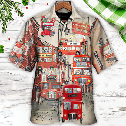Bus Driver Big Red Party Bus - Hawaiian Shirt 