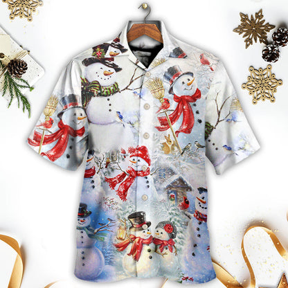 Snowman Christmas Merry Xmas - Hawaiian Shirt 