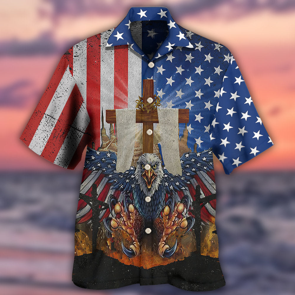 Eagle America One Nation Under God - Hawaiian Shirt 
