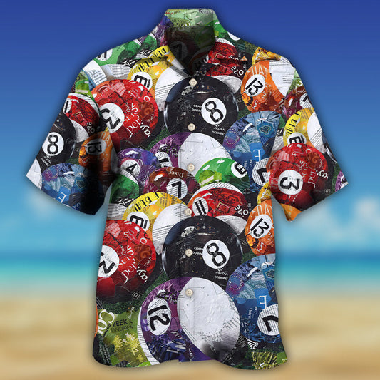 Billiard Balls Playing Pool - Hawaiian Shirt 