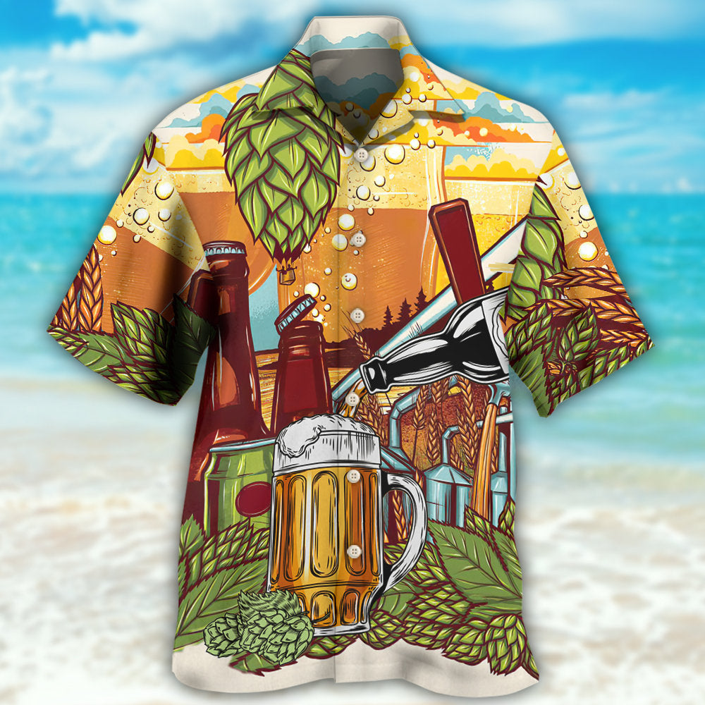 Beer Drinking It's Beer Time - Hawaiian Shirt 