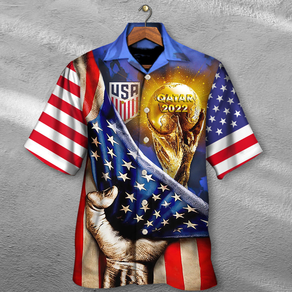 World Cup Qatar 2022 USA Will Be The Champion Flag Vintage - Hawaiian Shirt 