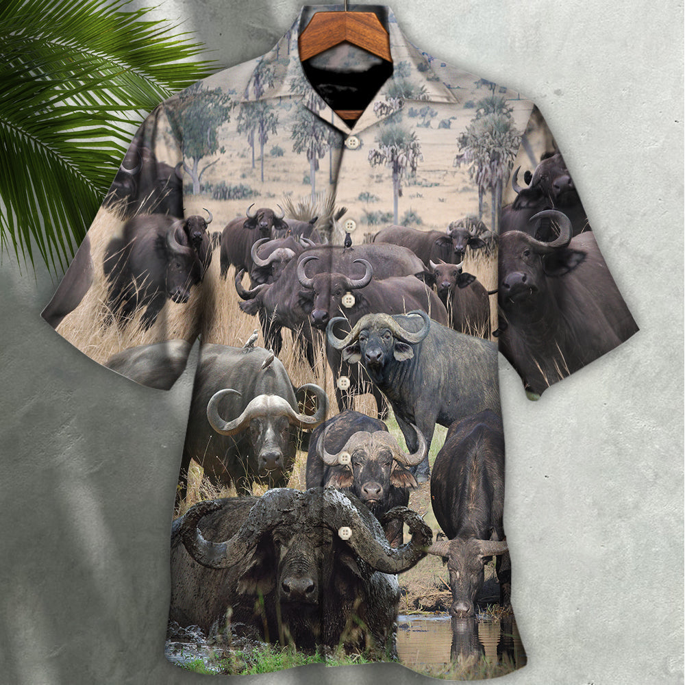 Buffalo This Is Our Happy Place - Hawaiian Shirt 