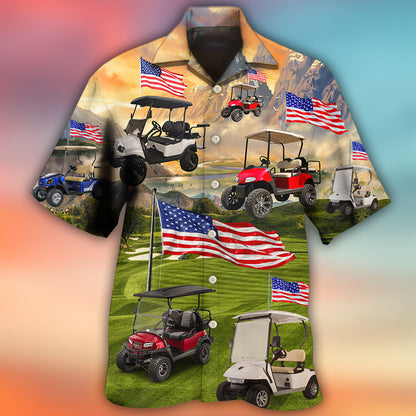 Golf Independence Day Club Car - Hawaiian Shirt 