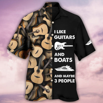 Guitar And Boat I Like - Hawaiian Shirt 