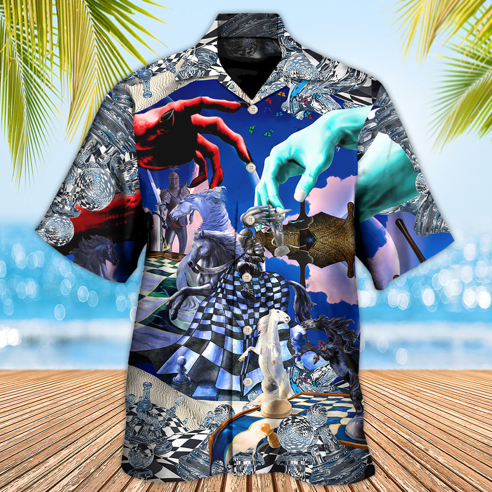 Chess God Playing Chess With The Devil - Hawaiian Shirt 