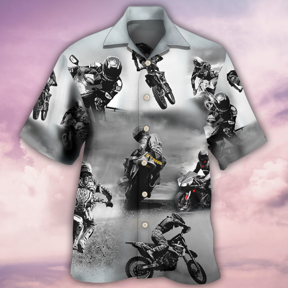 Motorcycle Sometimes I Look Back - Hawaiian Shirt 