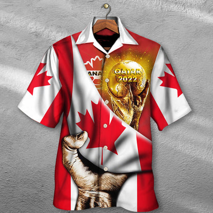 World Cup Qatar 2022 Canada Will Be The Champion Flag Vintage - Hawaiian Shirt 