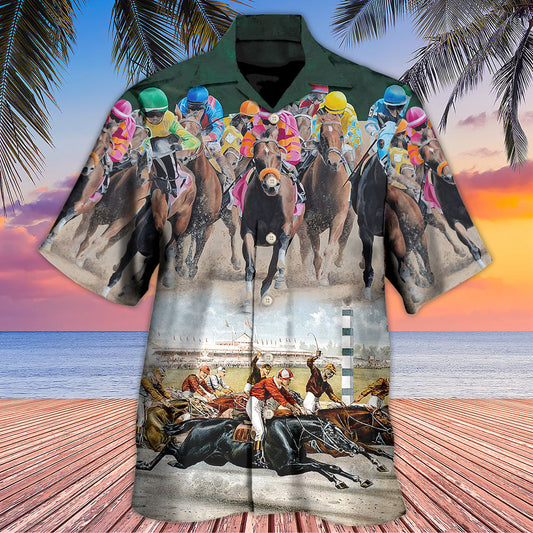 Horse Racing Great Horse Best Seat - Hawaiian Shirt 